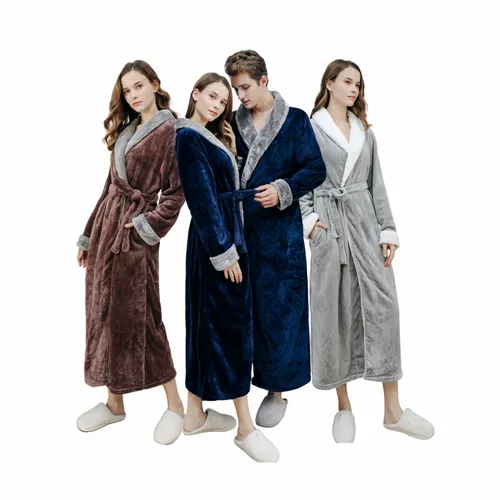 Contrast Fleece Robes - Custom Towels Now